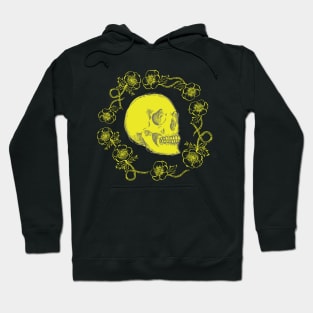 Skulls and Anemones Neon Yellow Bright Hoodie